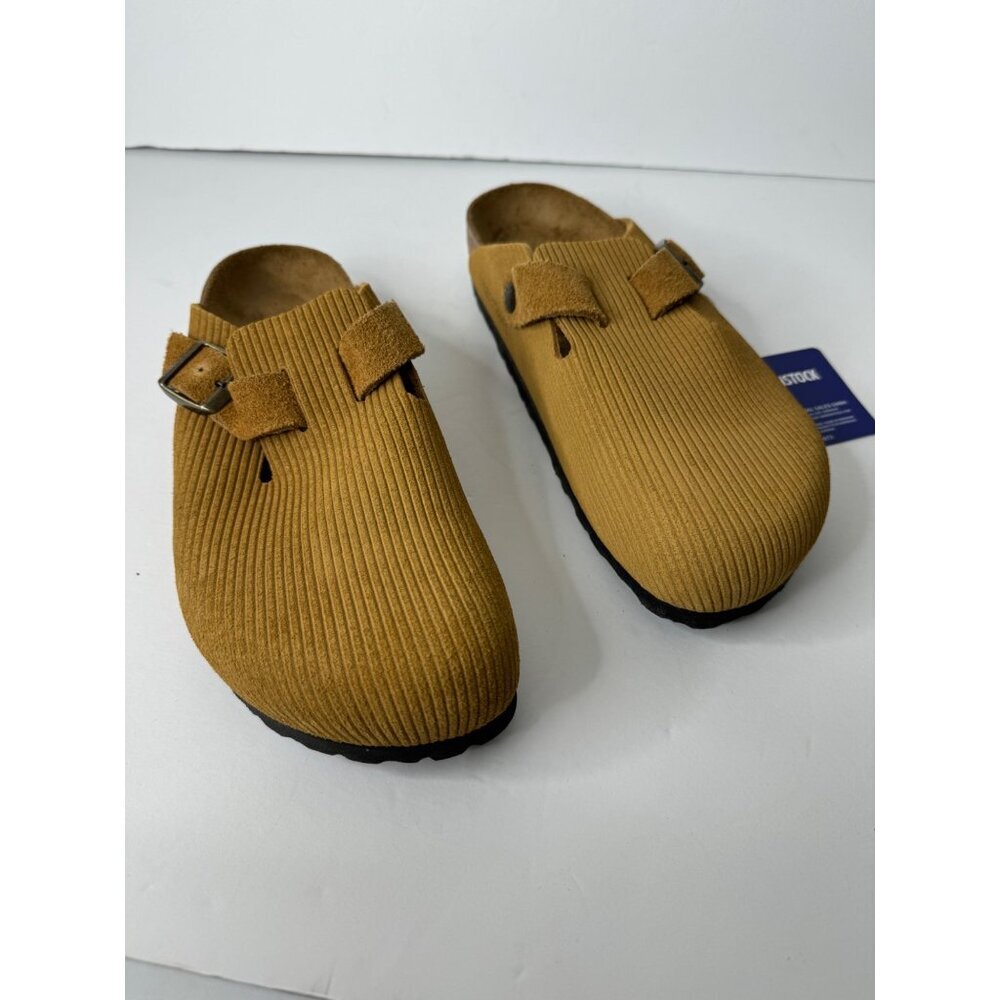 Birkenstock Boston Suede Embossed Corduroy Clog Mule EU 37 US Women 6 Men 4 NEW - Picture 2 of 7